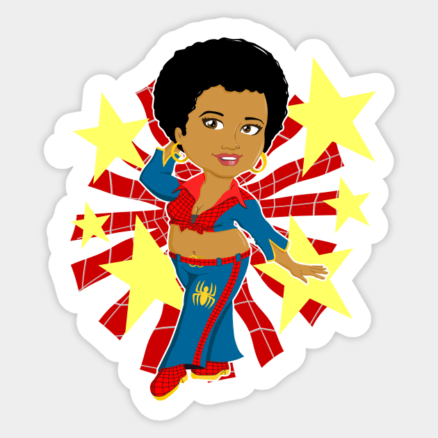 Disco Spider-girl Sticker by scoffin